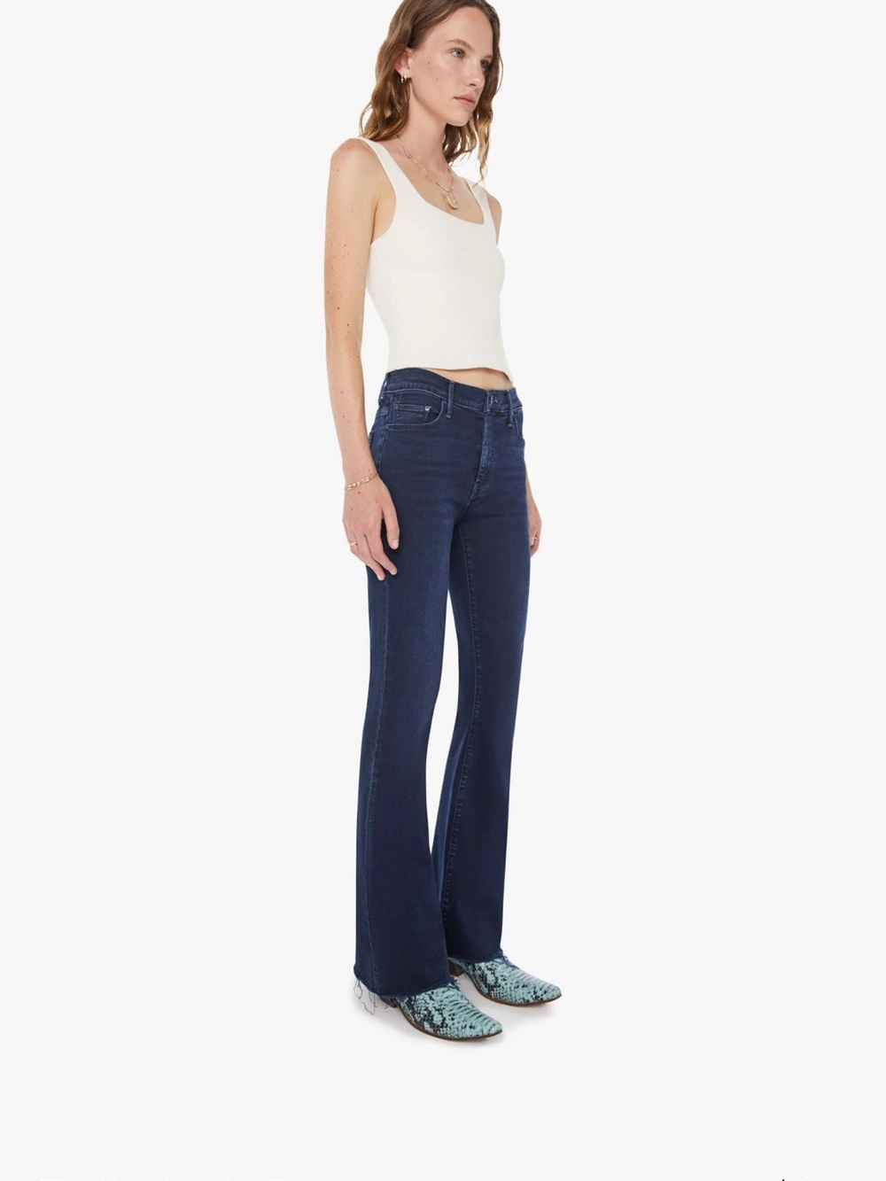 MOTHER Dark Indigo Flare Jeans